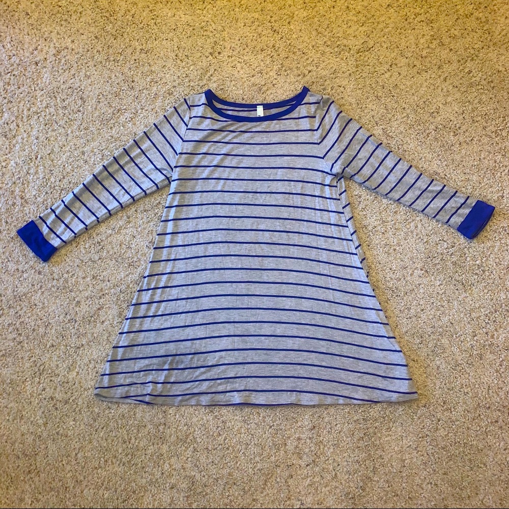 4/$25 - Gray & Blue Striped Shirt